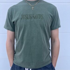 JESUS SAVES embroidered Christian Tshirt